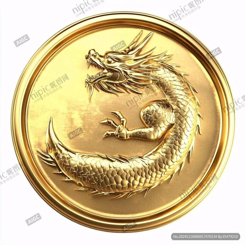 金绘圆龙