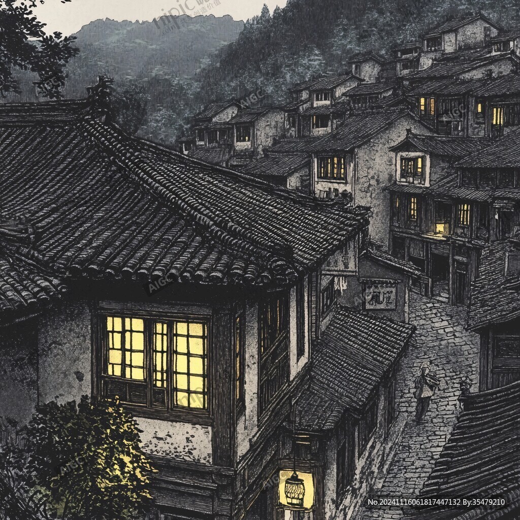插画江南