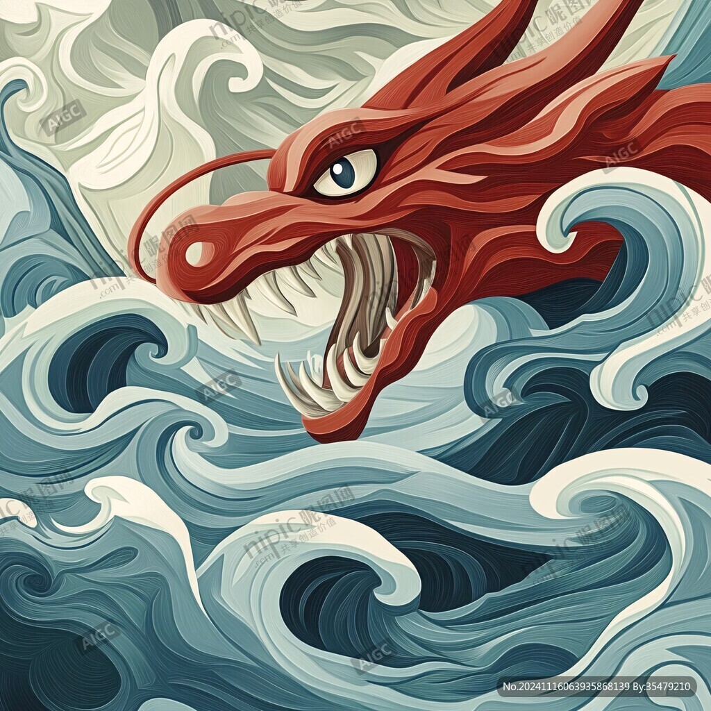 国潮风蛟龙得水