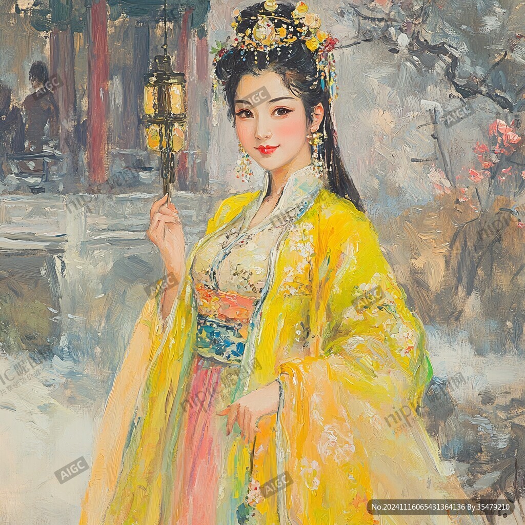 古装美少女人物画
