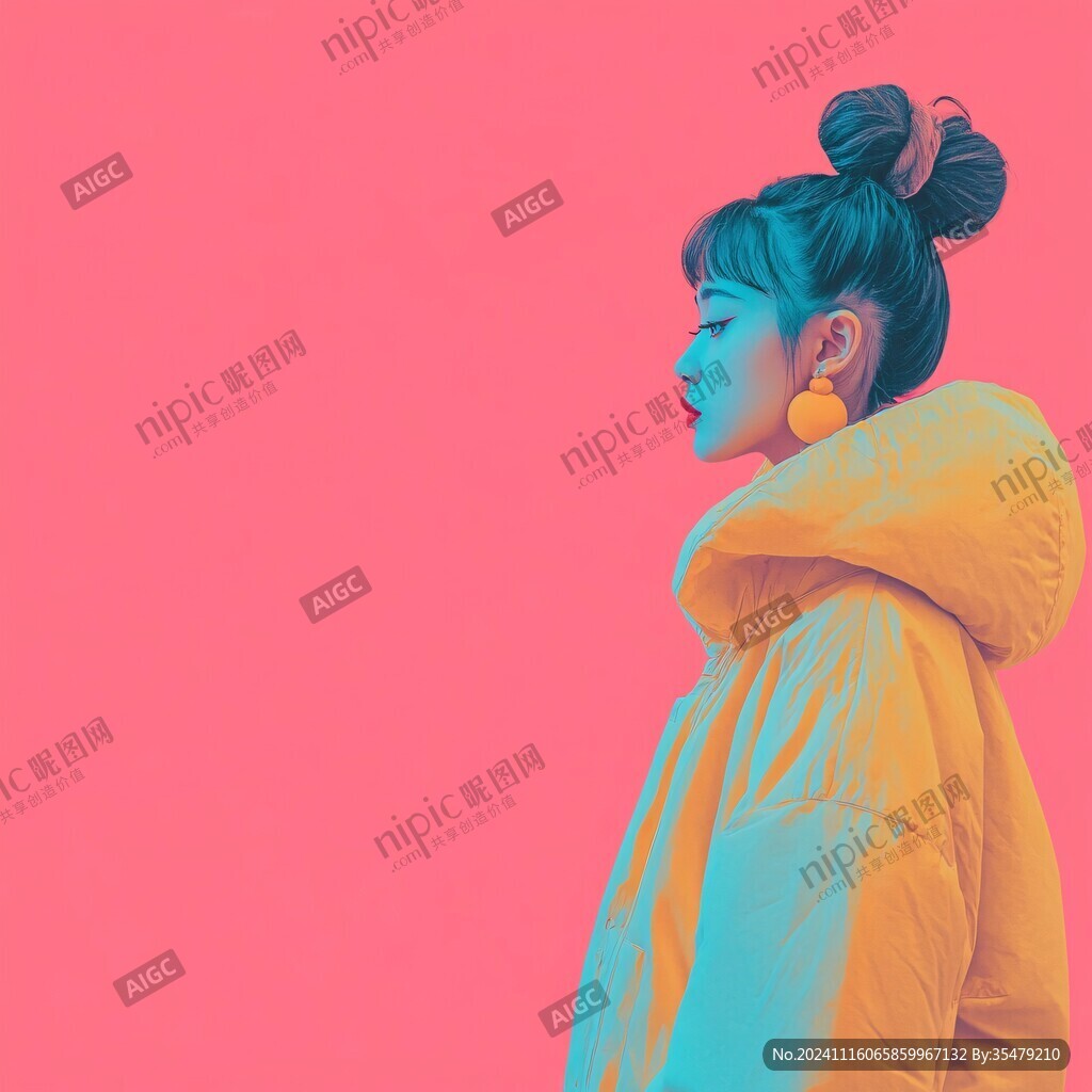 玫红撞色