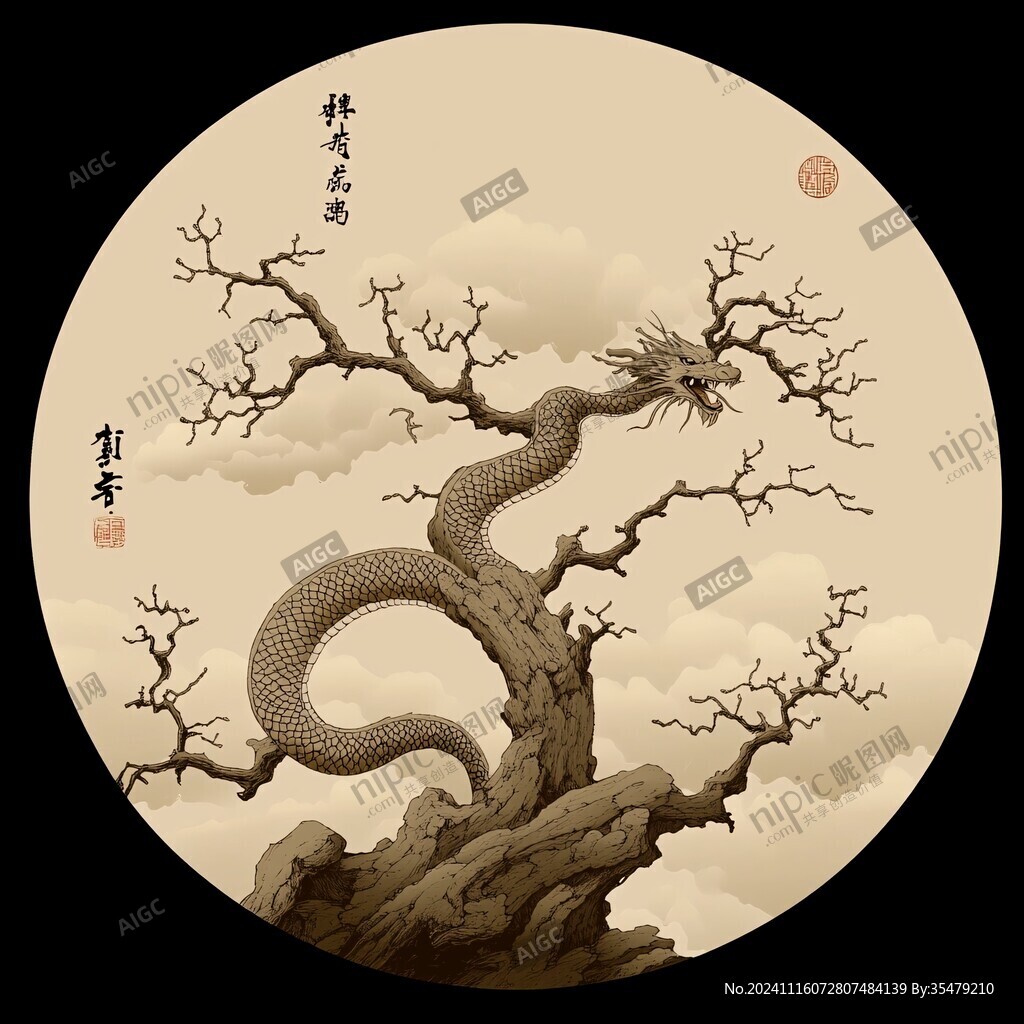 白蛇抱摇钱树