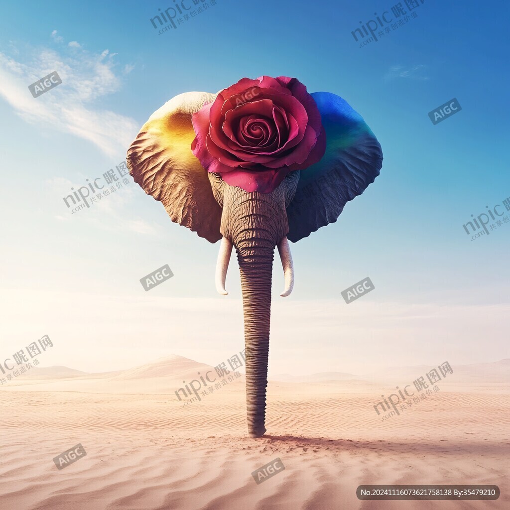 大象3d花