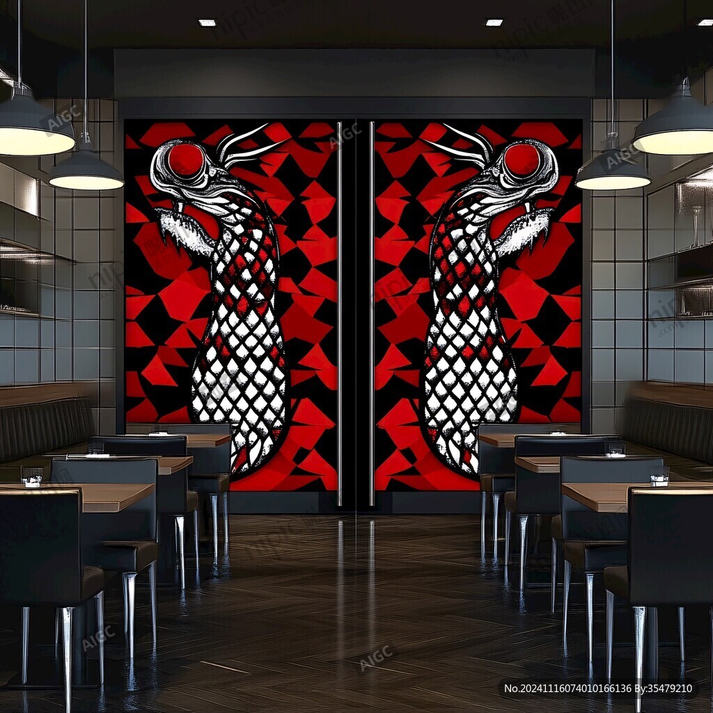 龙虾馆装饰画