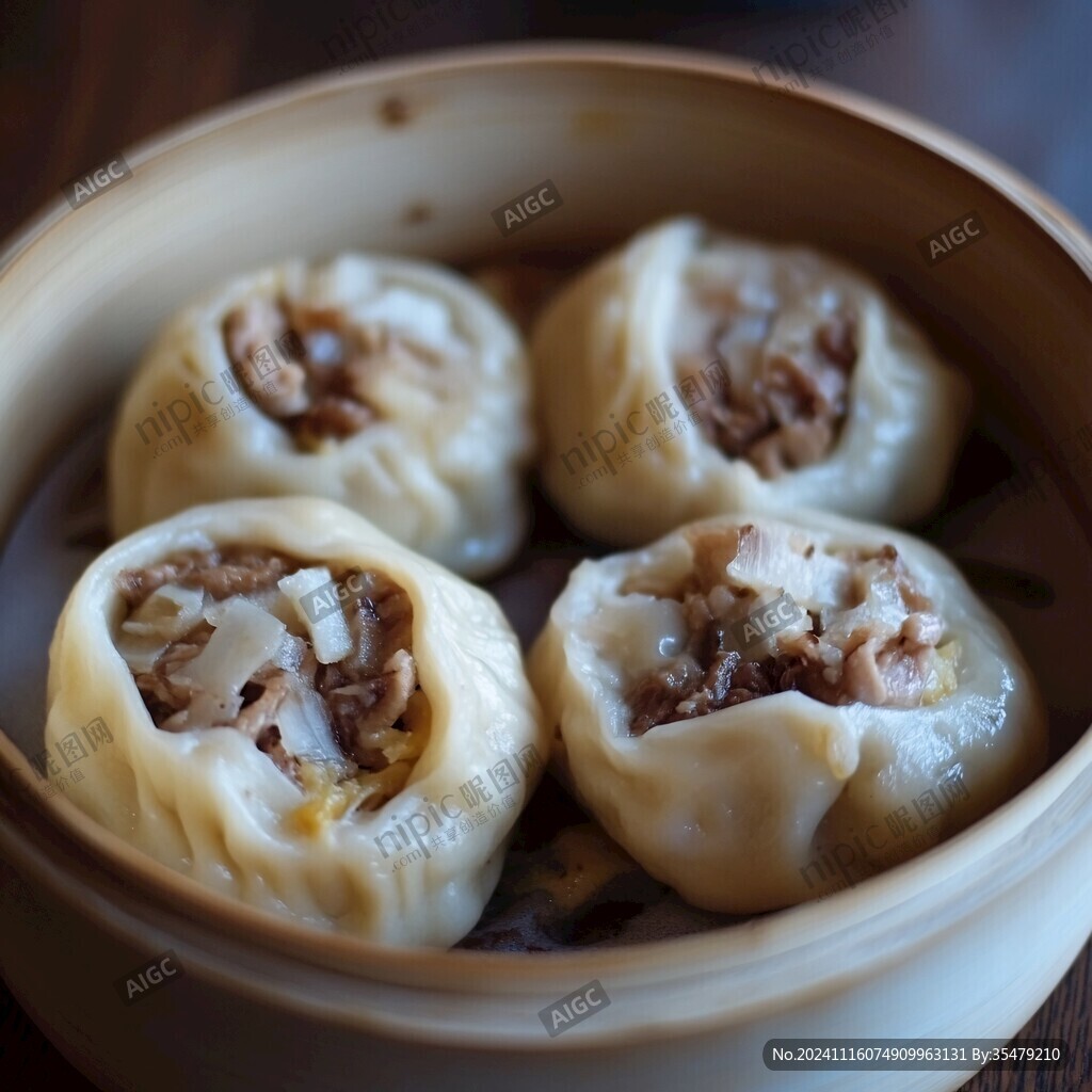一笼蟹黄烧麦