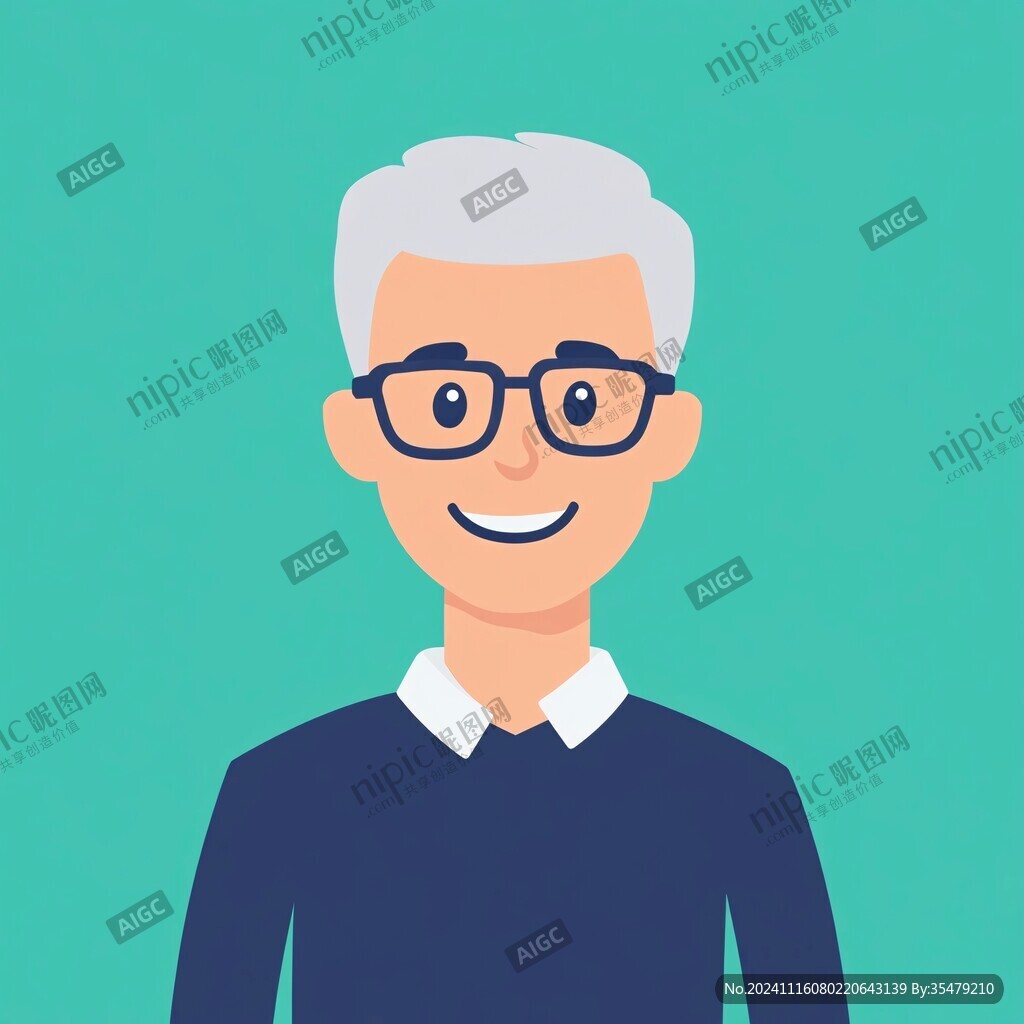 卡通老教授头像