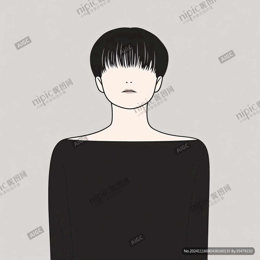 平头男孩插画