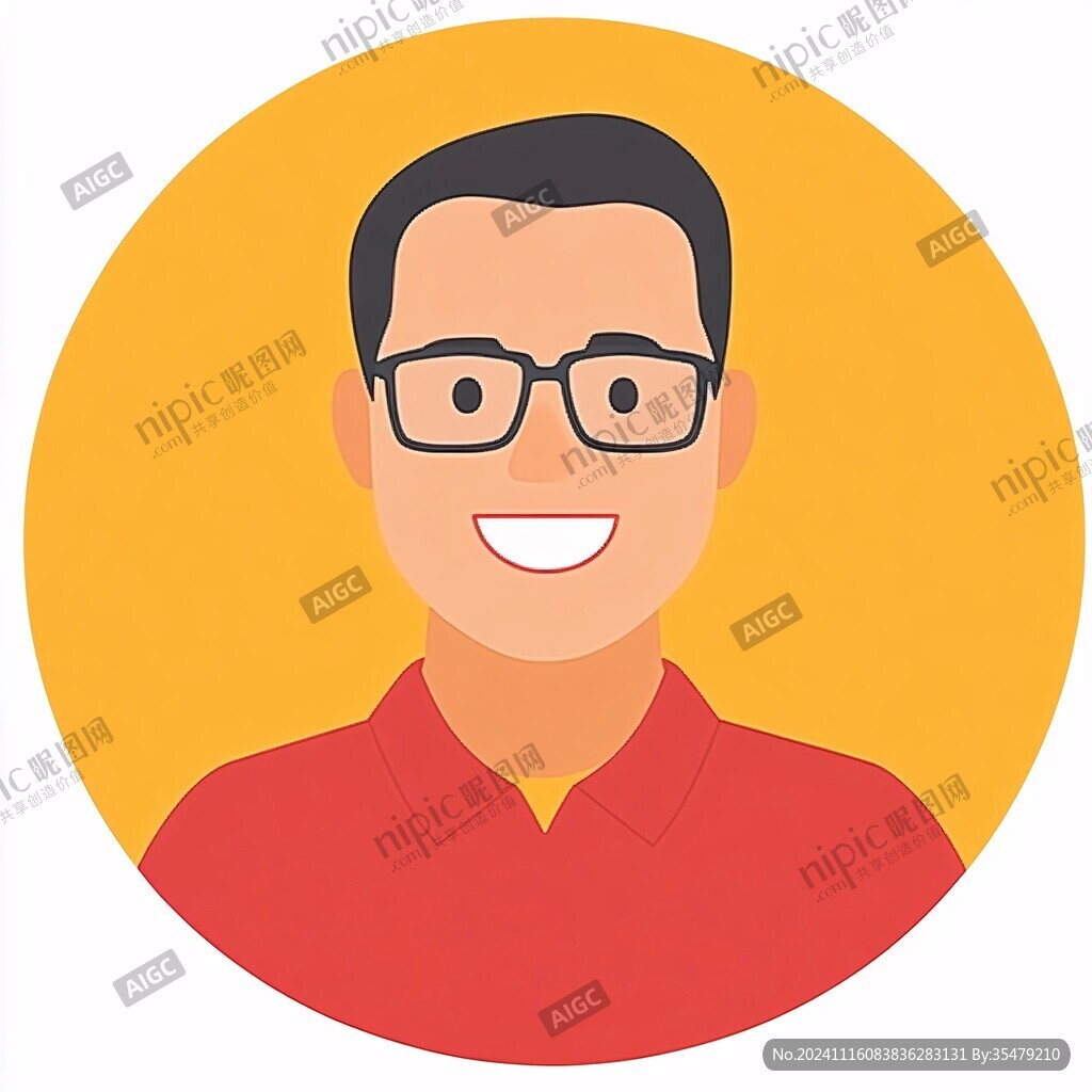 扁平头像插画