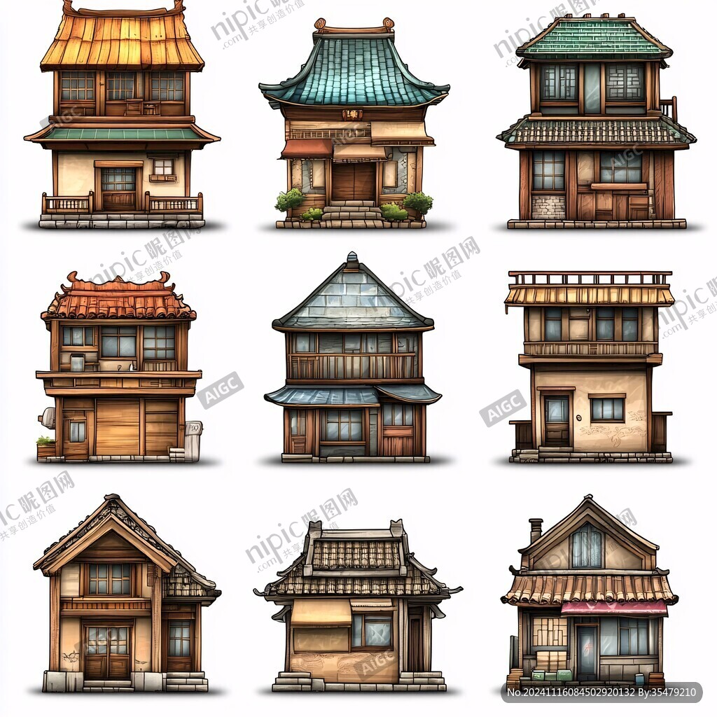 古风建筑图标