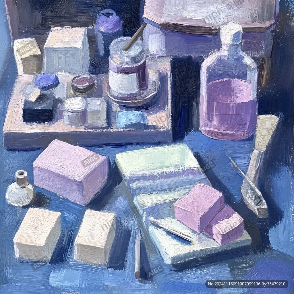 水粉画物体