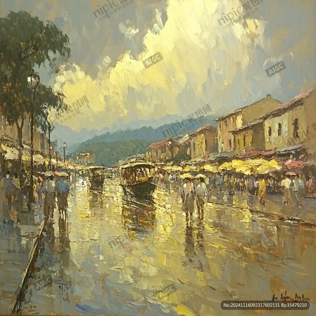 兴坪古镇油画