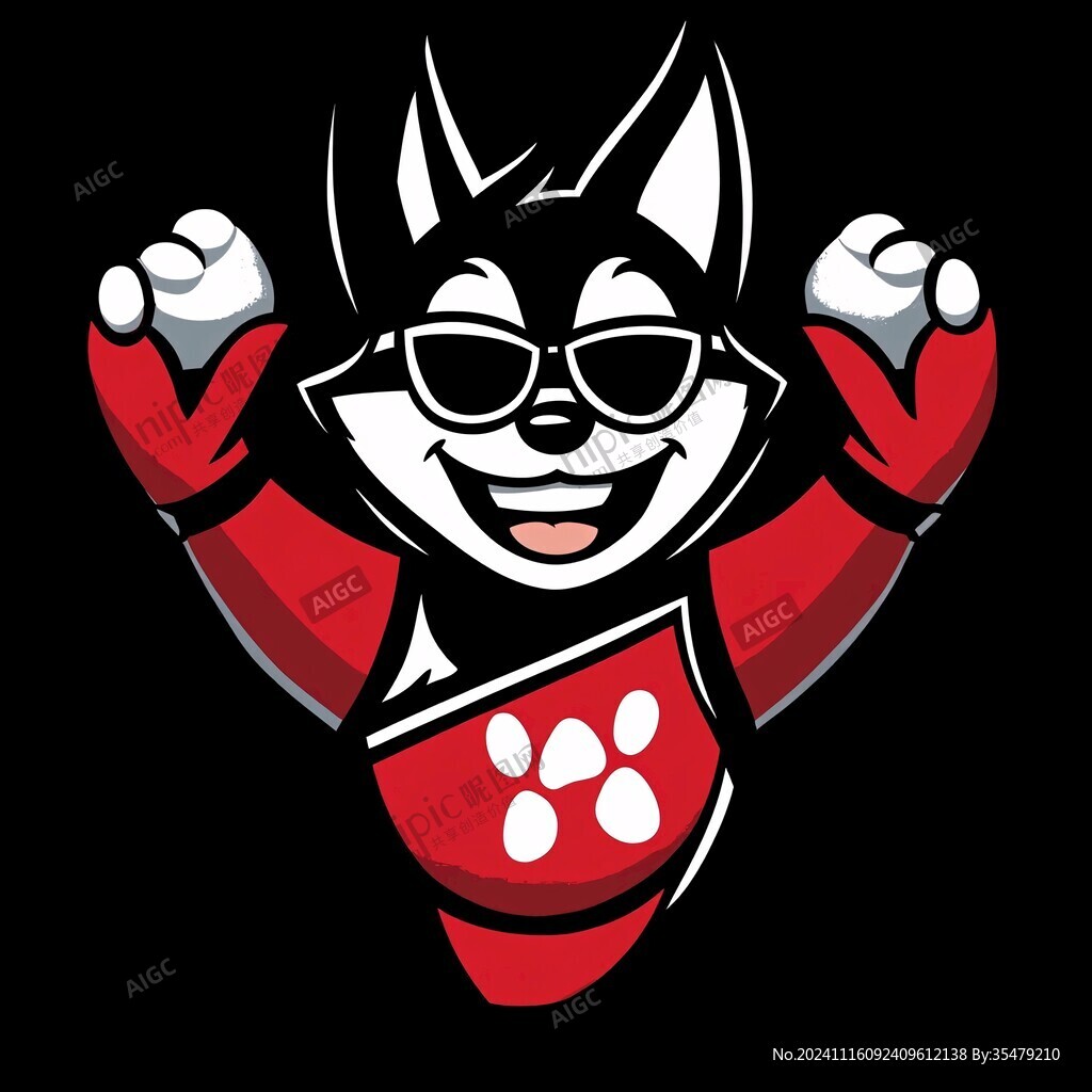 哈士奇卡通logo