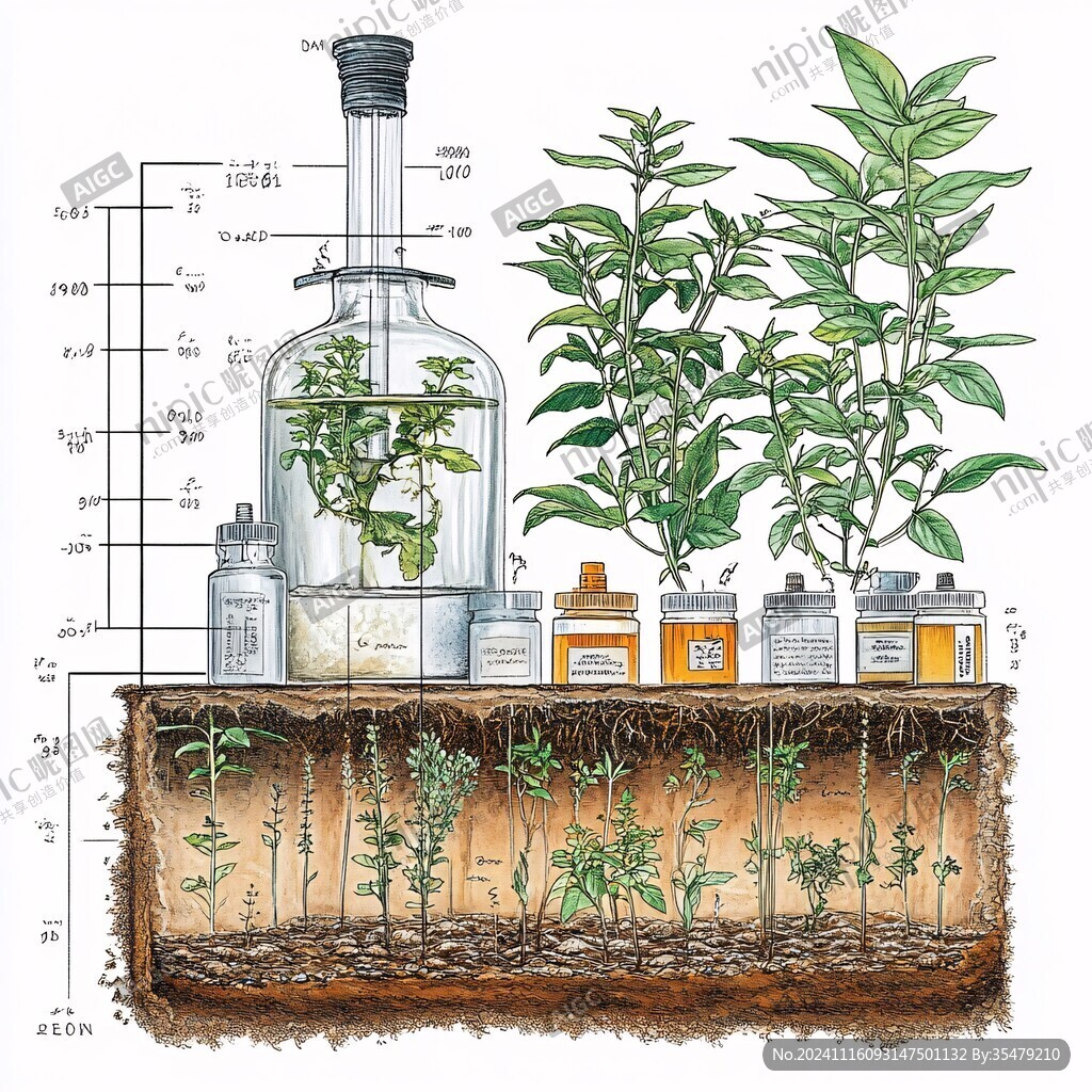 植物生长解剖图