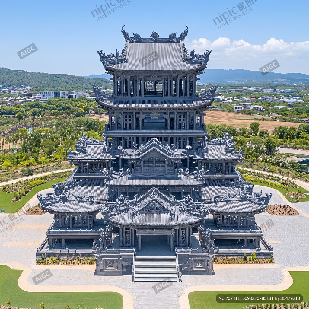 书圣阁航拍