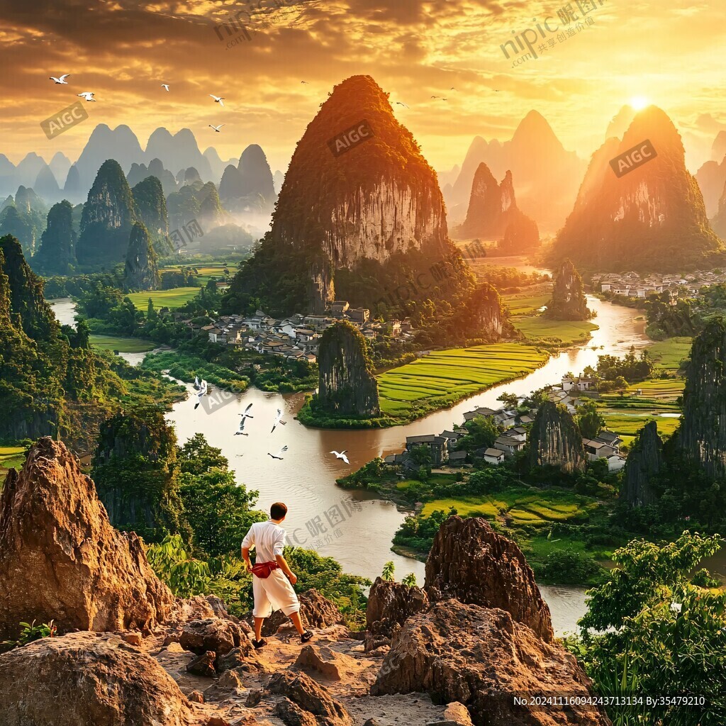 相公山黄昏美景