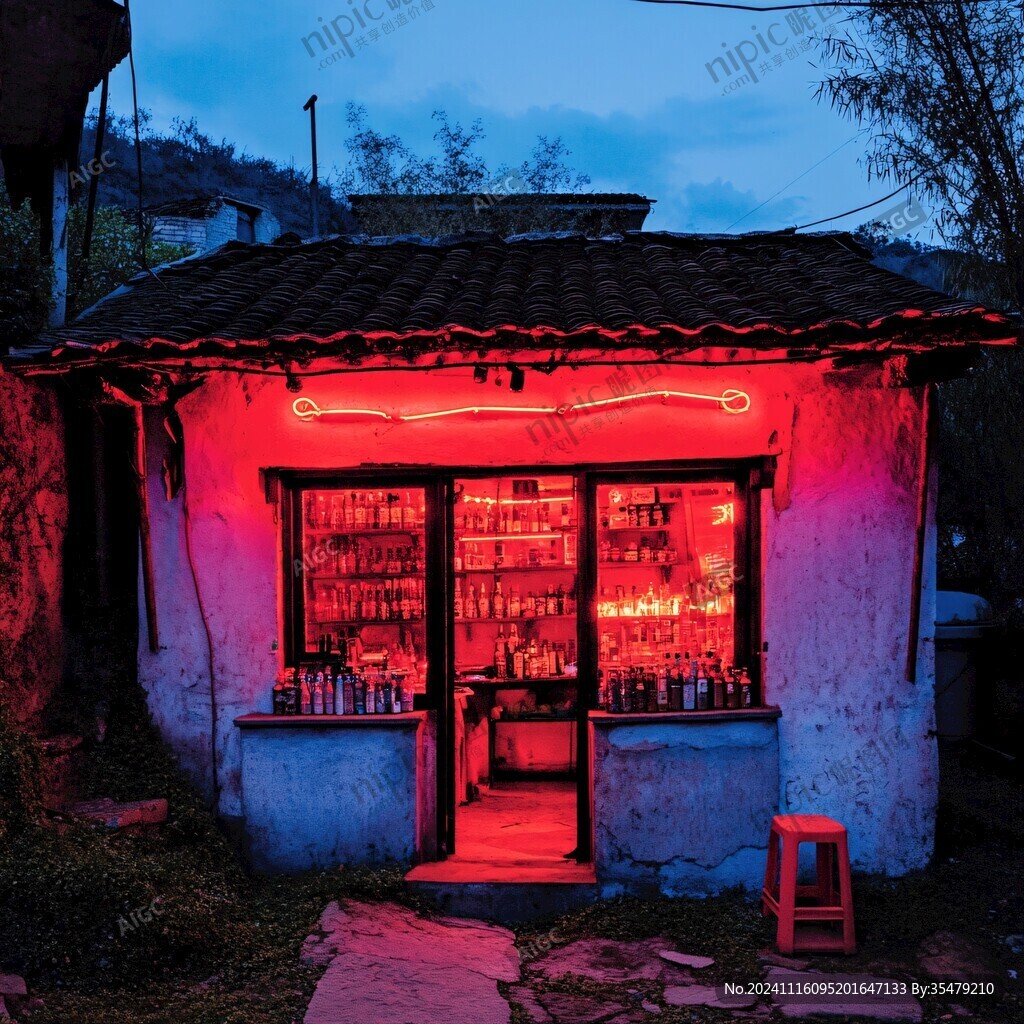 小卖部夜景