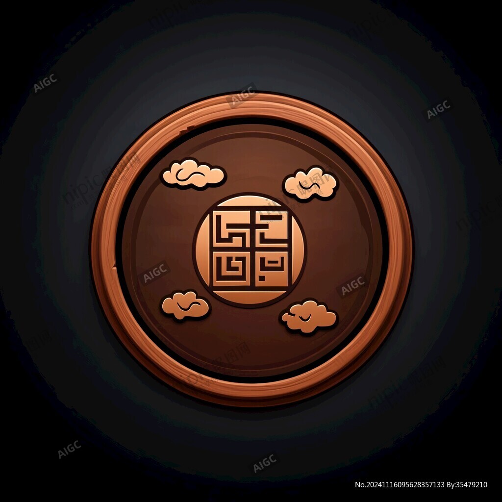 云纹金纽扣