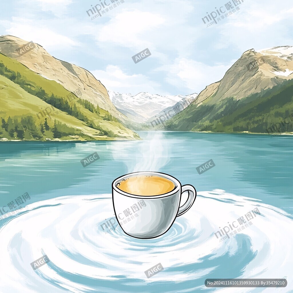 水杯插画