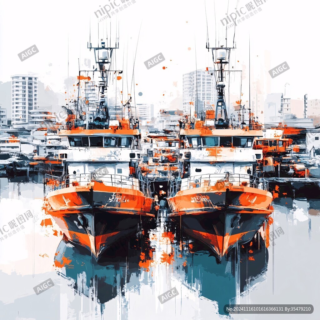 海港插画