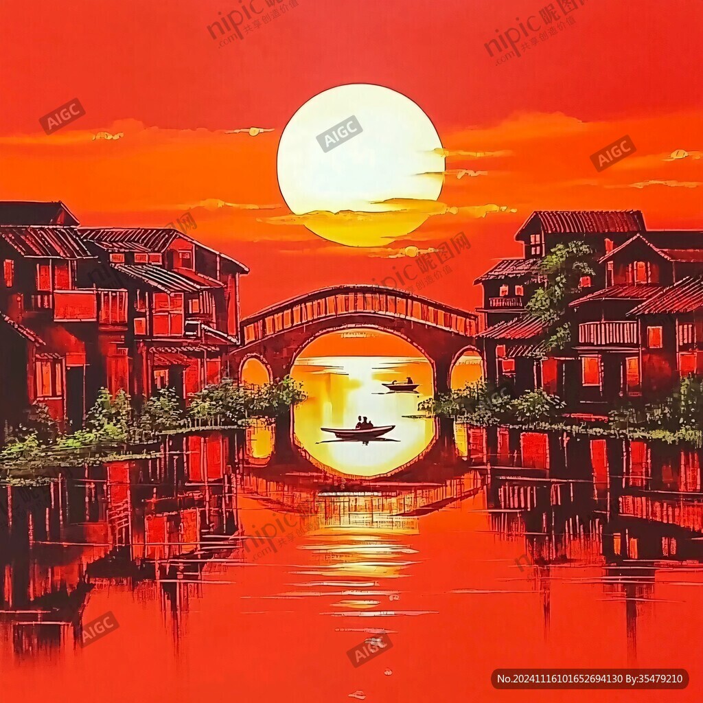 日出江南画芯