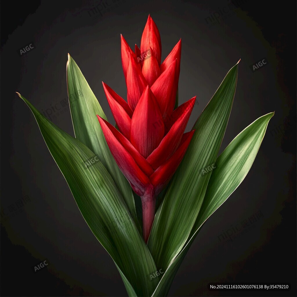 3d红色花