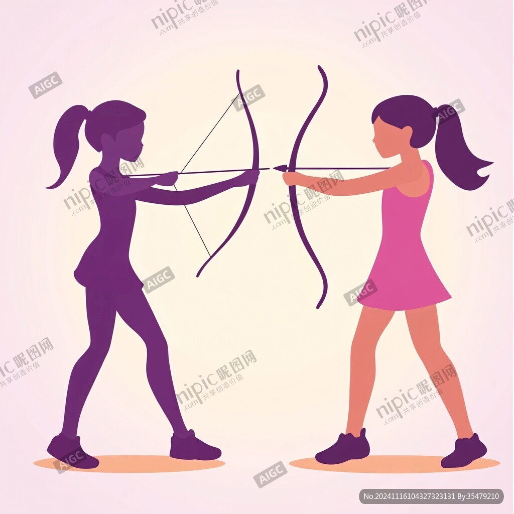 女孩射箭
