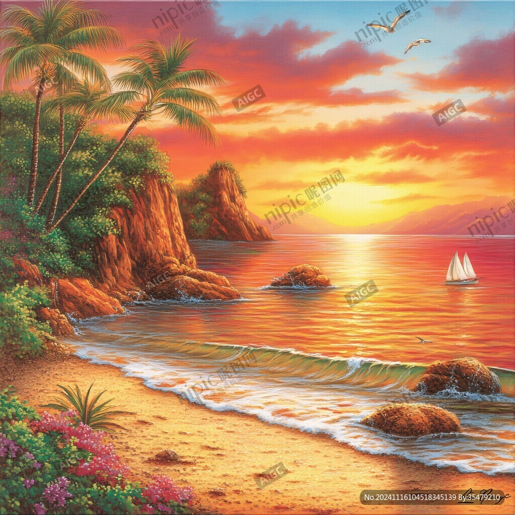 海景风景画
