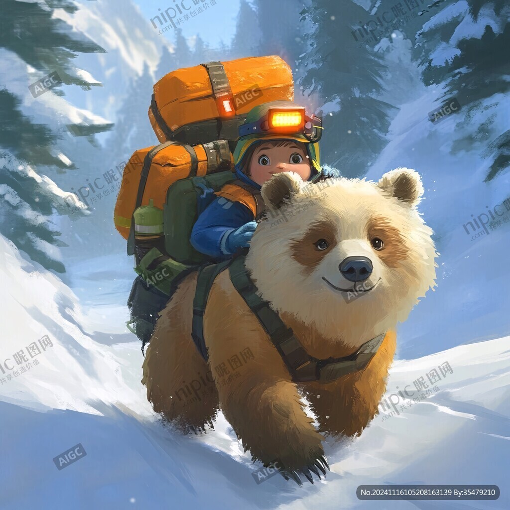 背书包的小熊