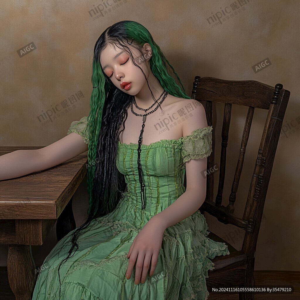 绿裙少女