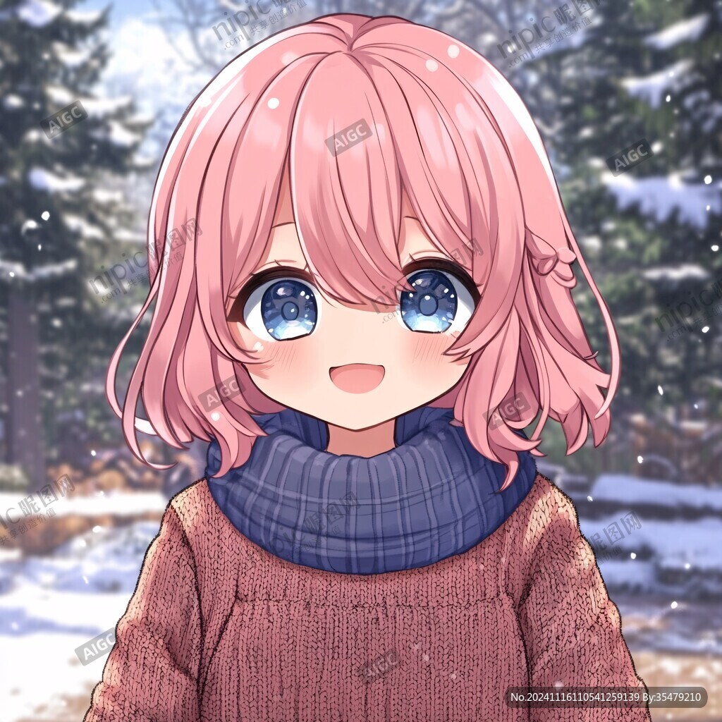 粉色头发少女