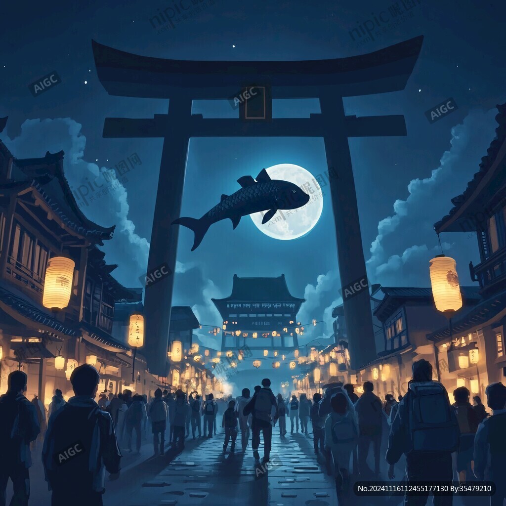 城市国风插画