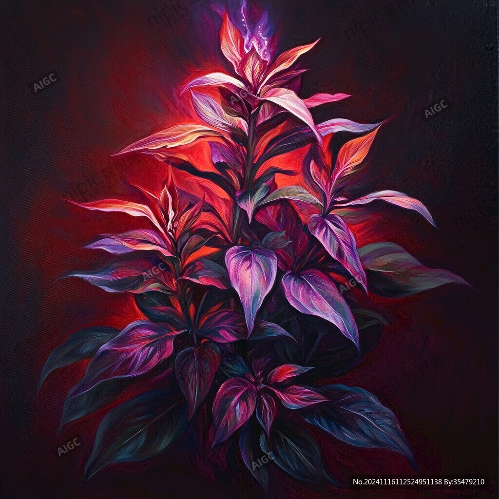 油画花卉百合