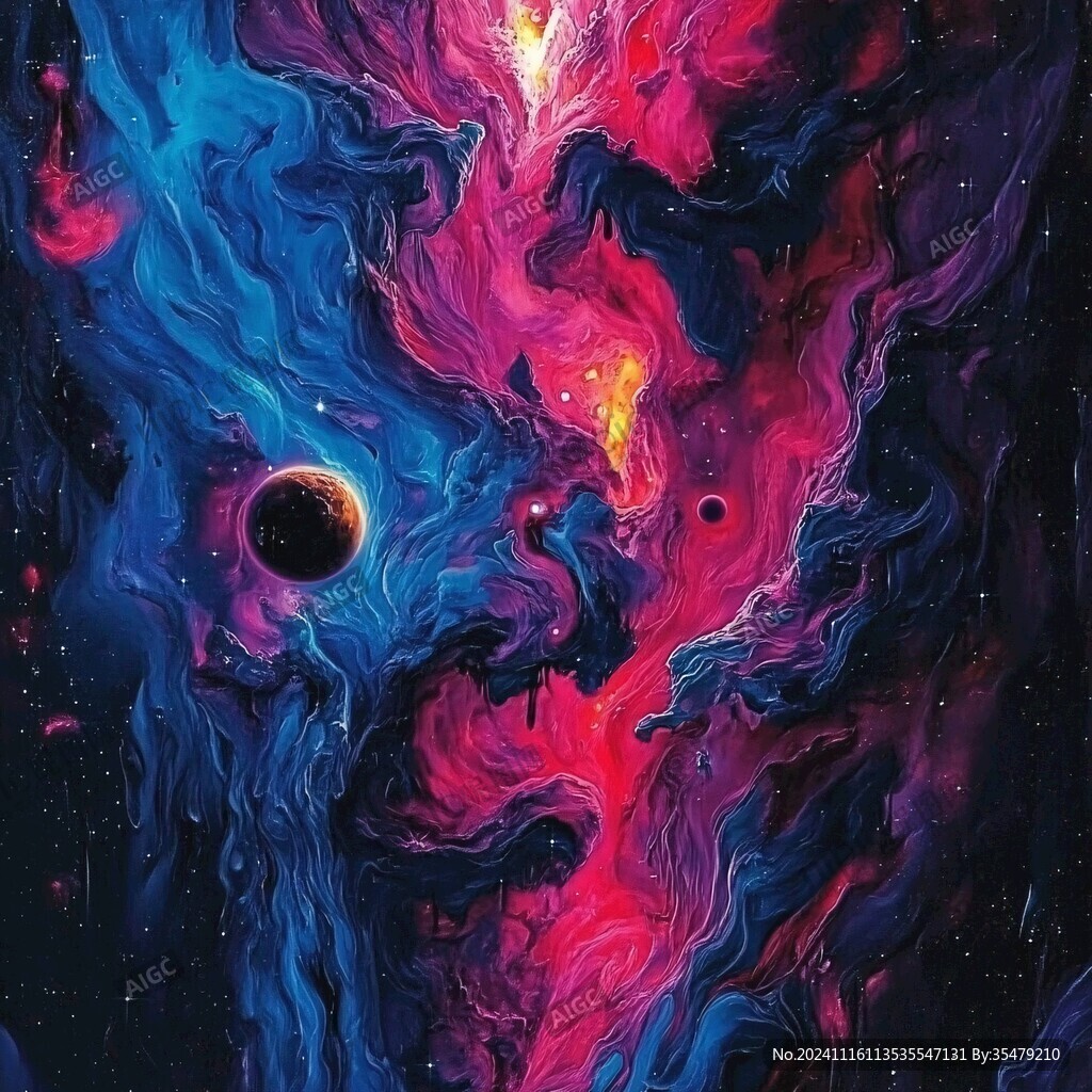 海洋流体画宇宙