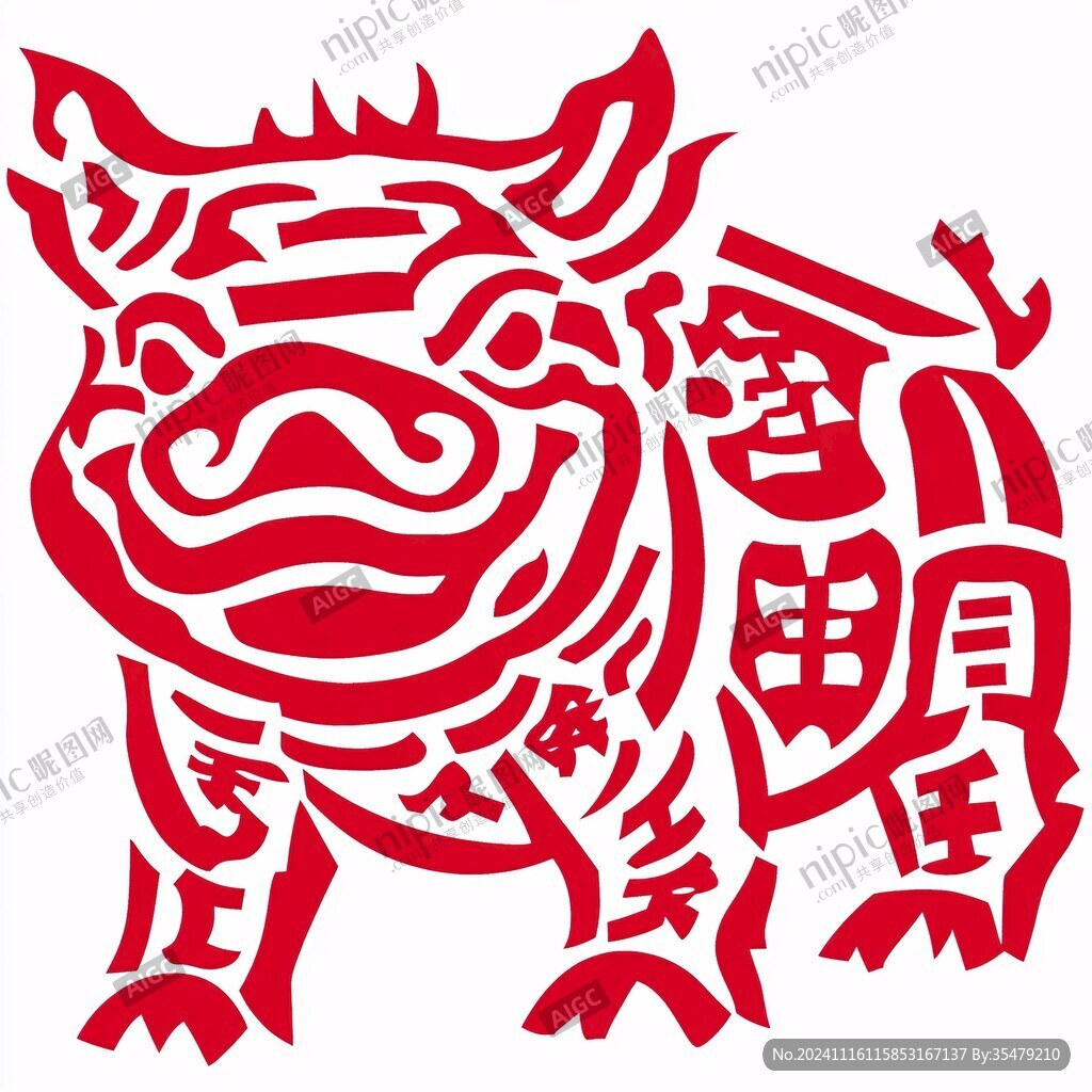 十二属相剪纸