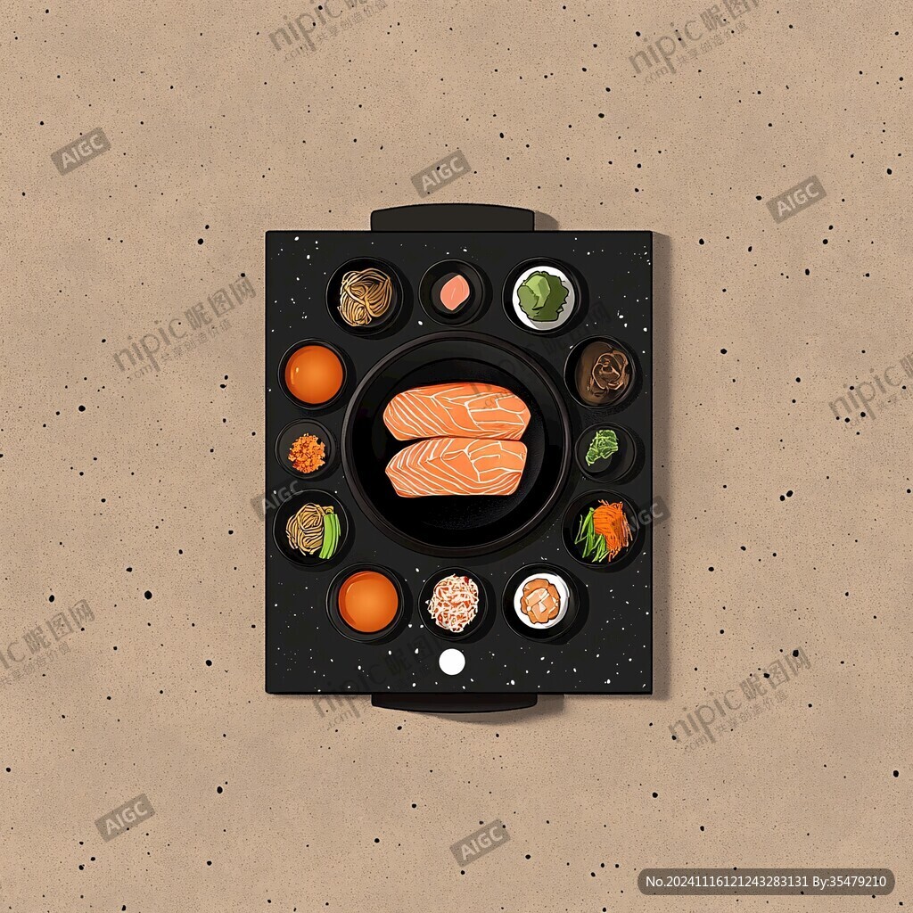 石锅拌饭插画