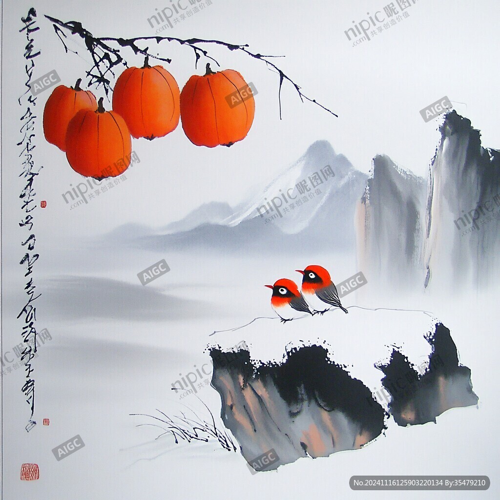西红柿墙画