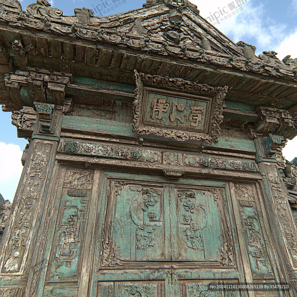 精雕大门