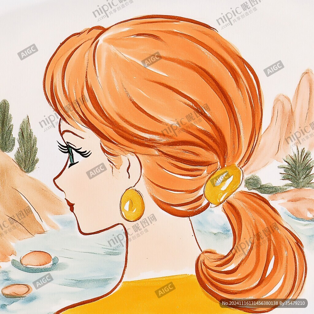 海姑娘插画