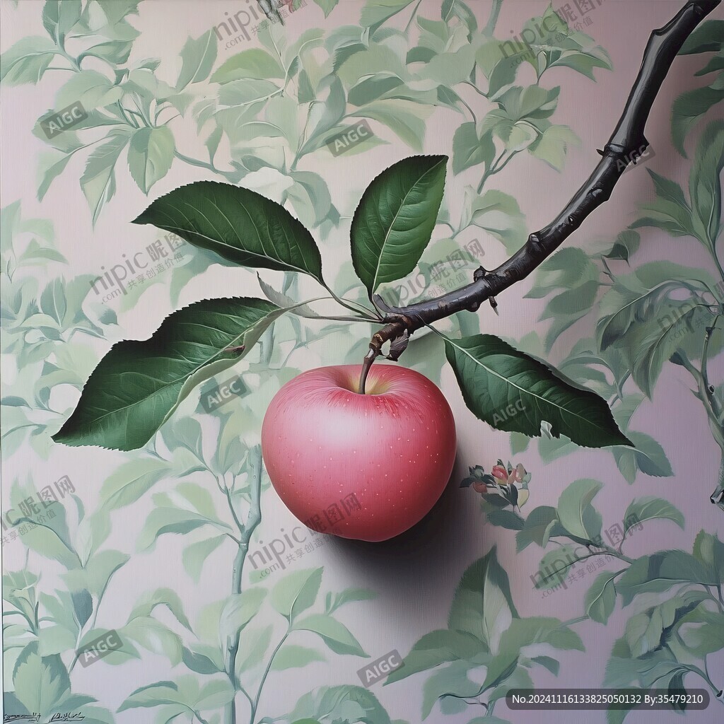 苹果墙画