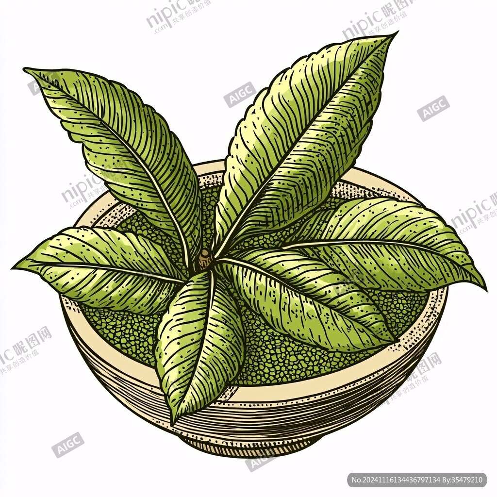 手绘绿箩