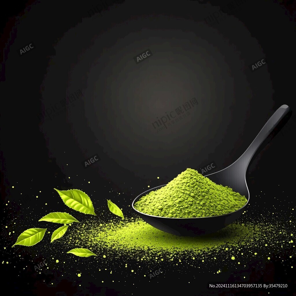 抹茶粉素材