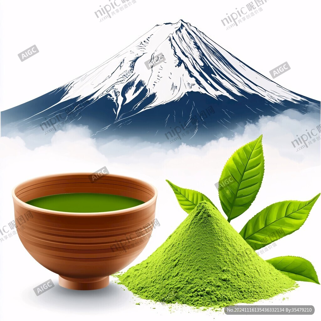 抹茶粉素材