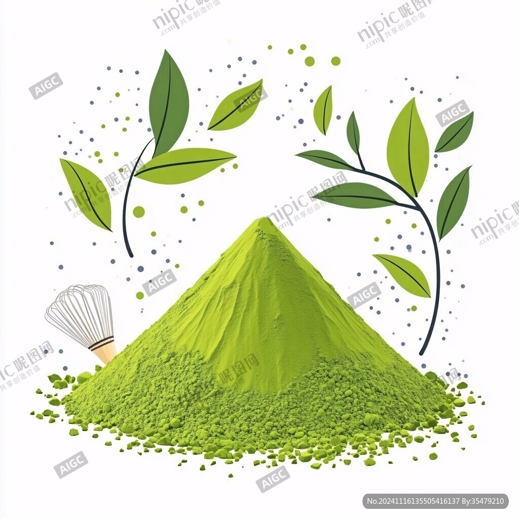 抹茶粉素材