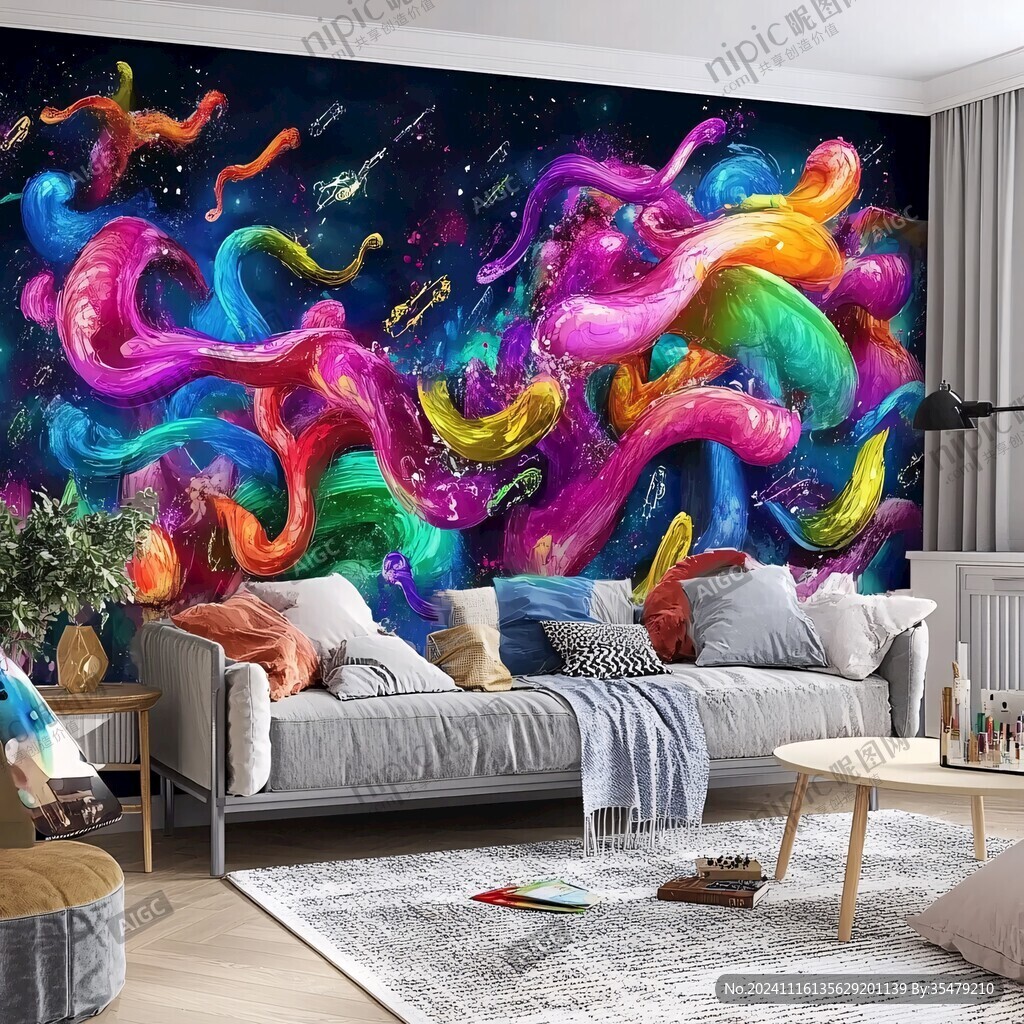 客厅流体画