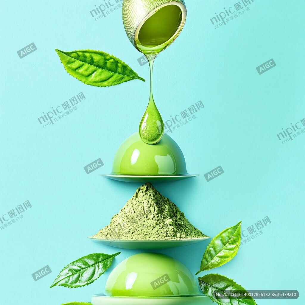 抹茶粉素材