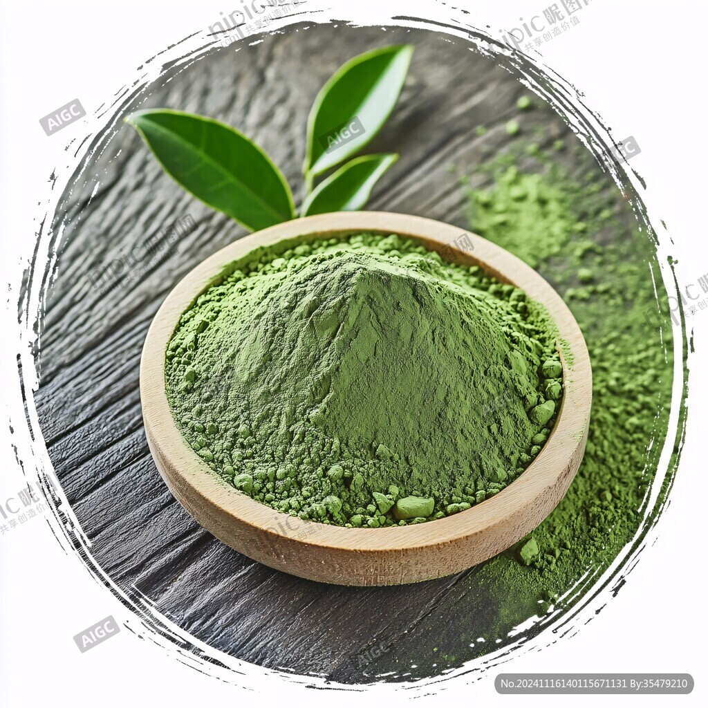 抹茶粉素材