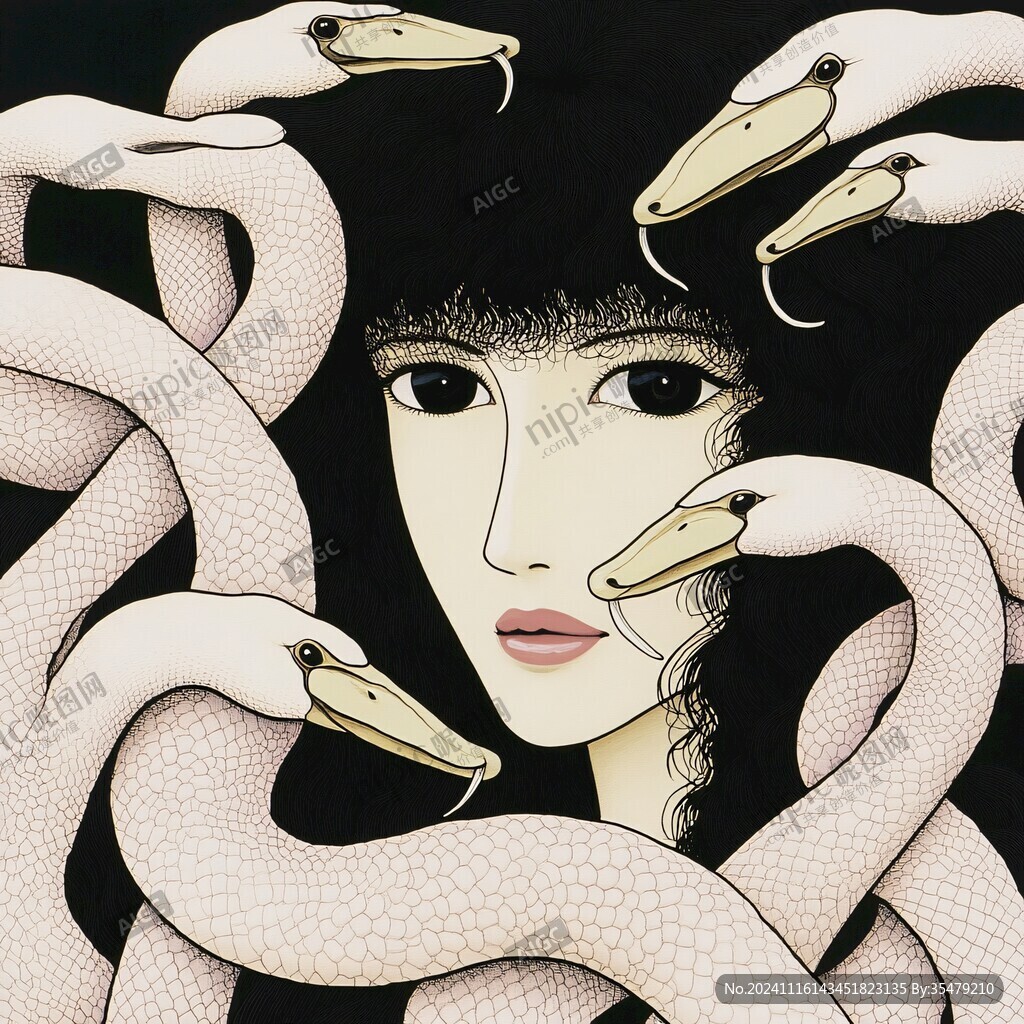 蛇胆包装插画