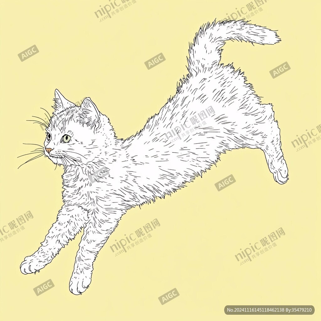 白描猫