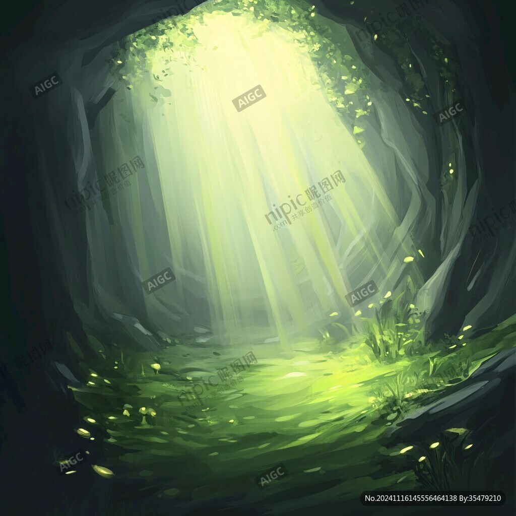 深林插画