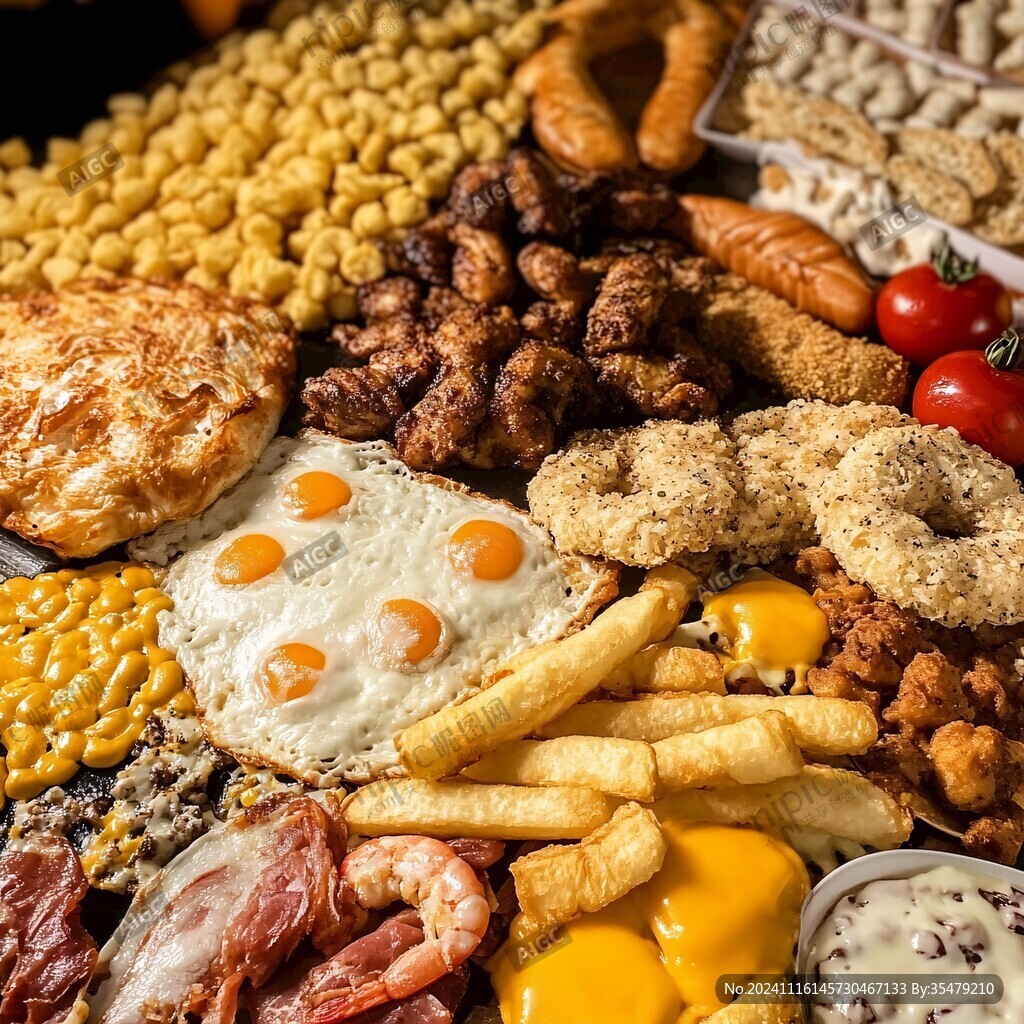 炸鸡油炸小食零食组合
